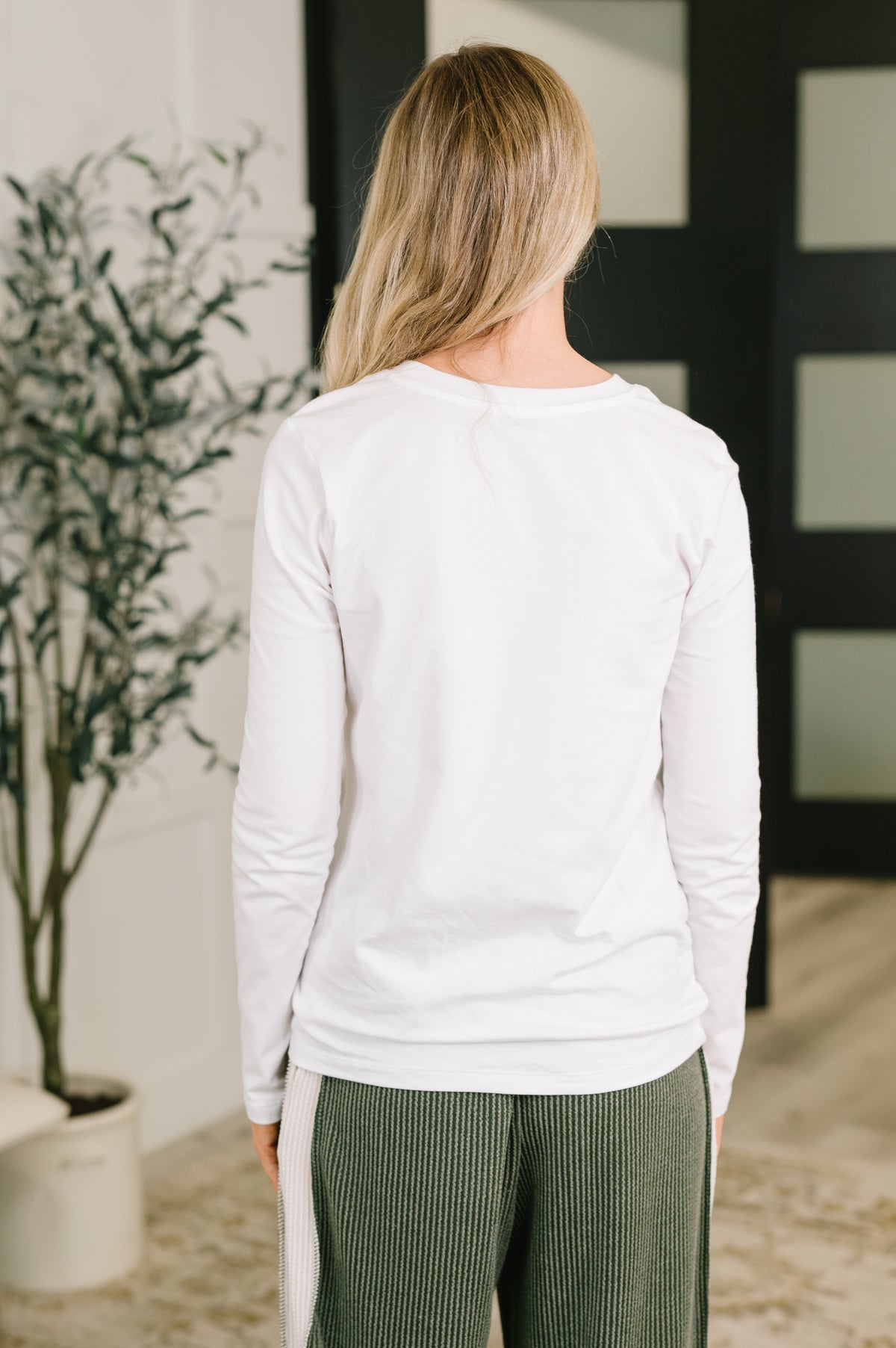 Down to the Basics Long Sleeve Top in White - 9/29/2026