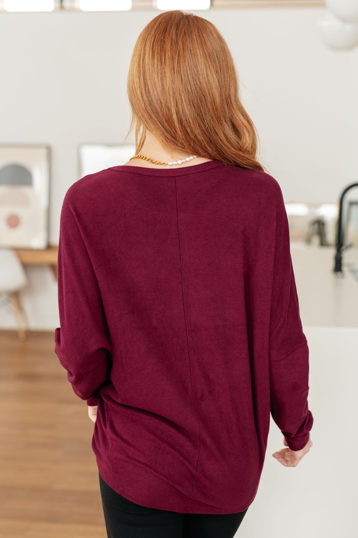 Drive Downtown Dolman Sleeve Top in Wine - 11/17/2025