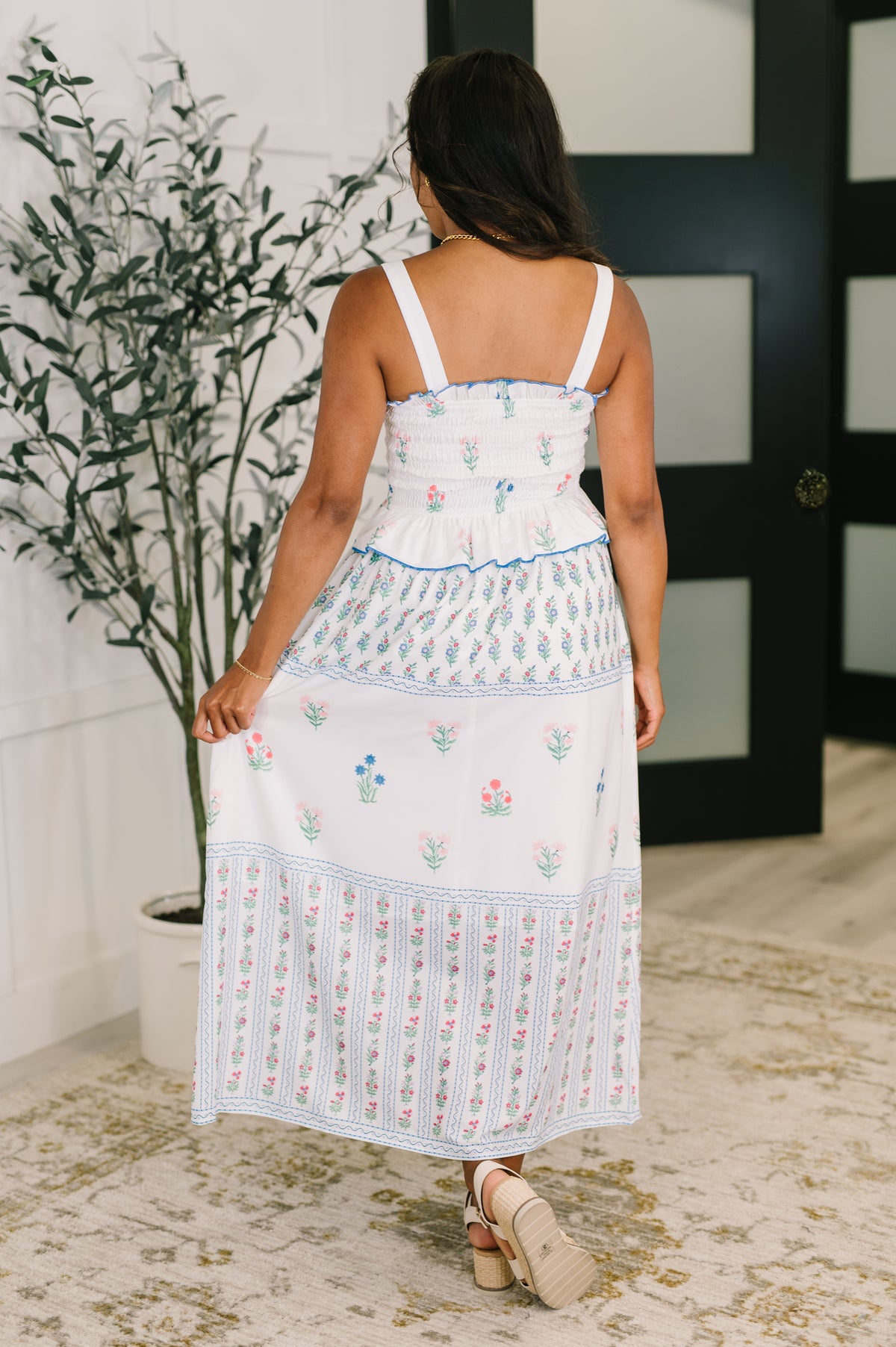 Eager Anticipation Mixed Print Midi Dress - 7/1/2025 NEW