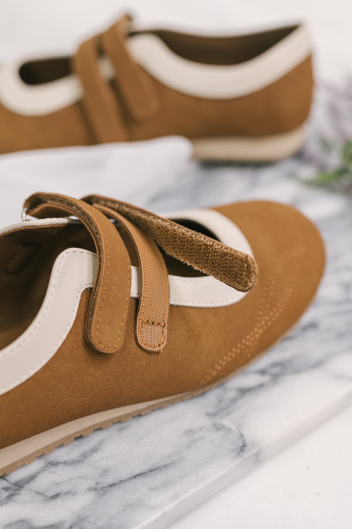 Easy Company Mixed Cognac Double Velcro Strap Sneaker - 11/13/2026
