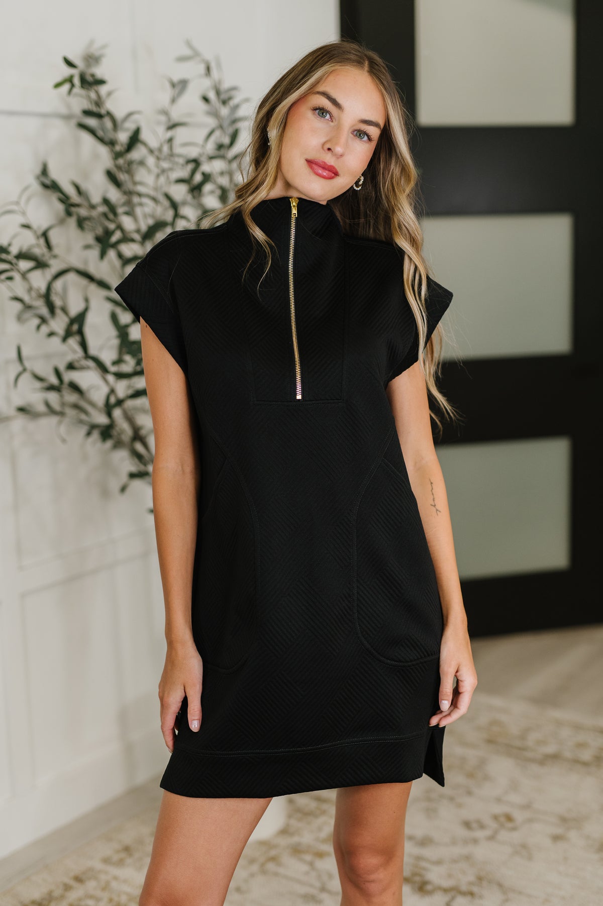 Easy Hustle High Neck Dress in Black - 6/25/2025