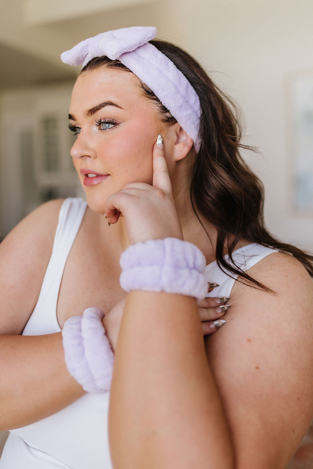 Effortless Days Stretchy Headband & Wristband Set in Lilac - 6/12/2023