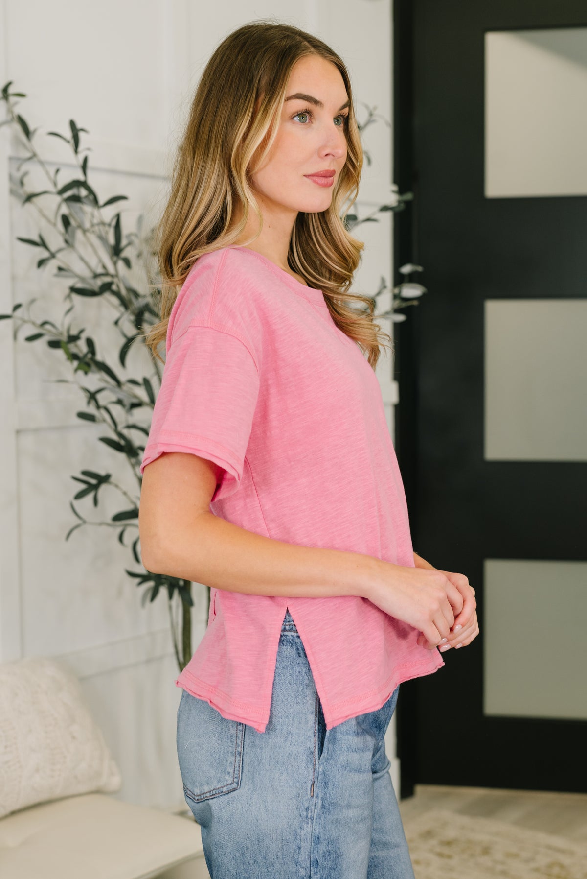 Effortless Edit Boxy Tee in Candy Pink - 4/22/2026