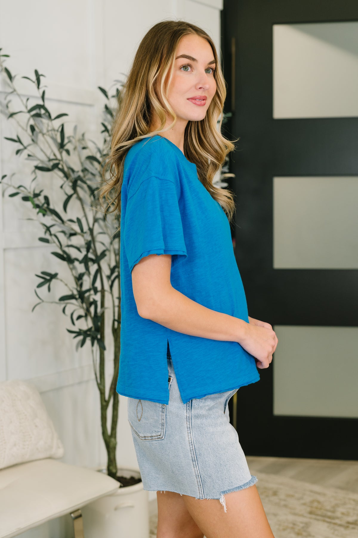 Effortless Edit Boxy Tee in Deep Sky - 4/22/2026