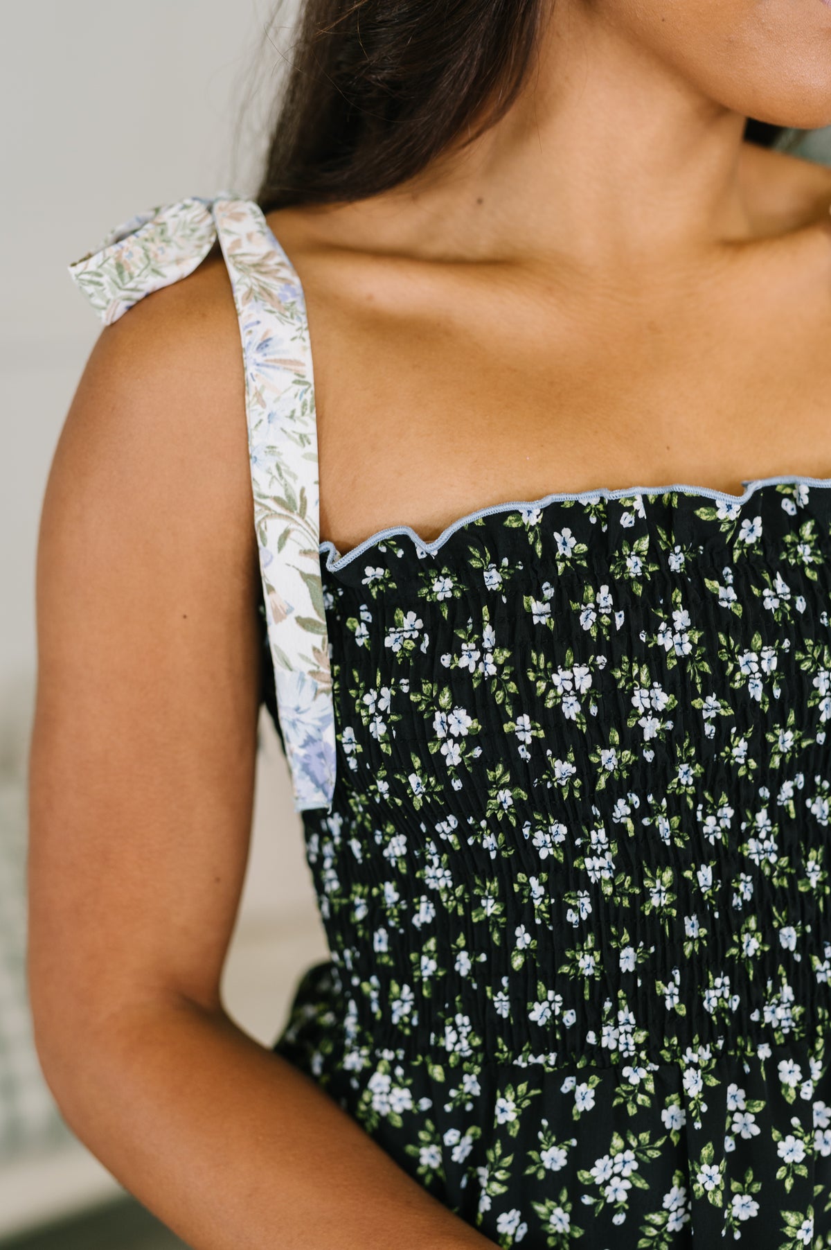 Elegant Edge Tiered Maxi Dress in Navy - 7/21/2026