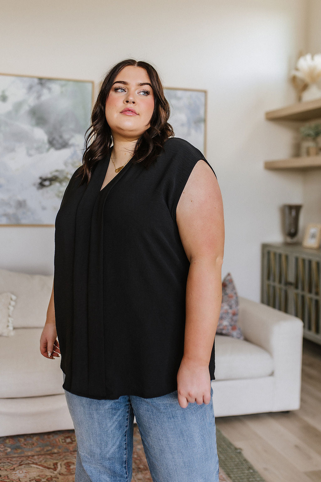 Elevate Everyday Blouse in Black - 6/15/2023
