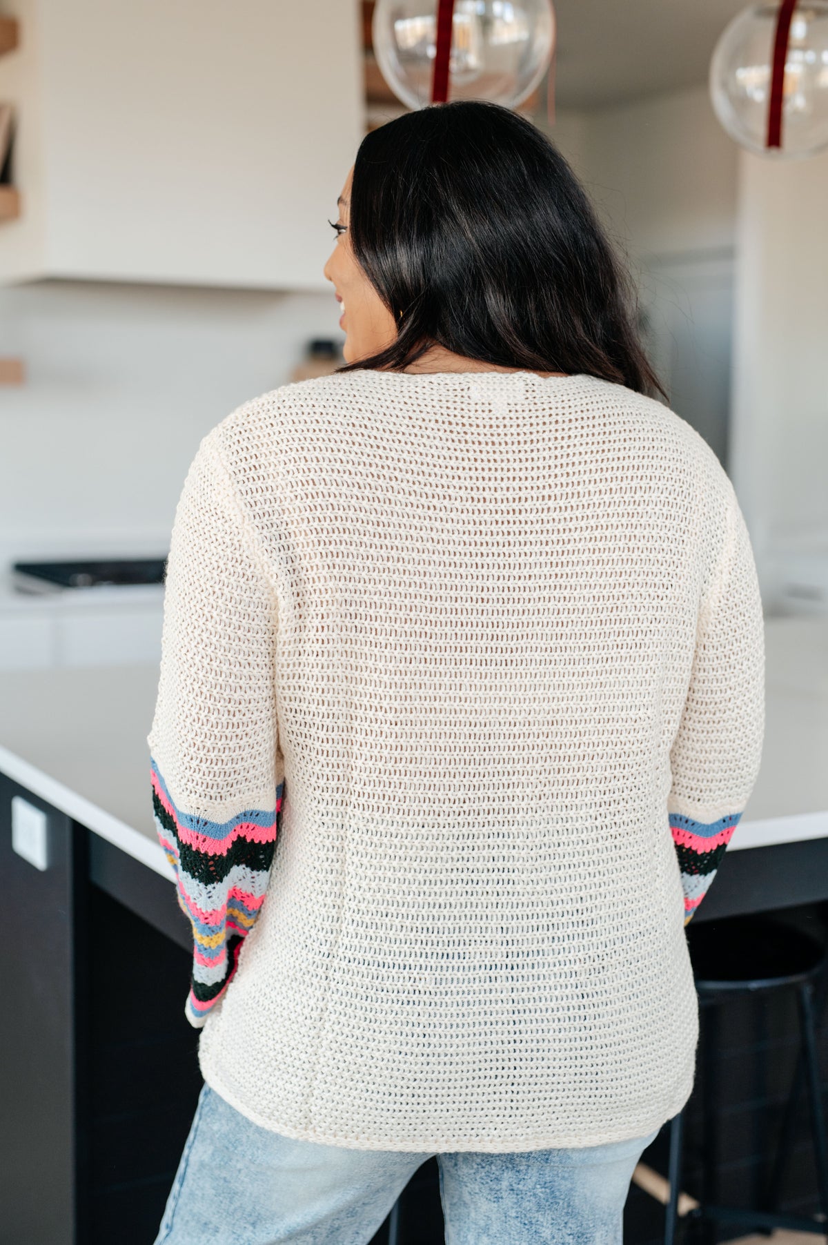 End of the Story Striped Sleeve Sweater - 10/13/2025