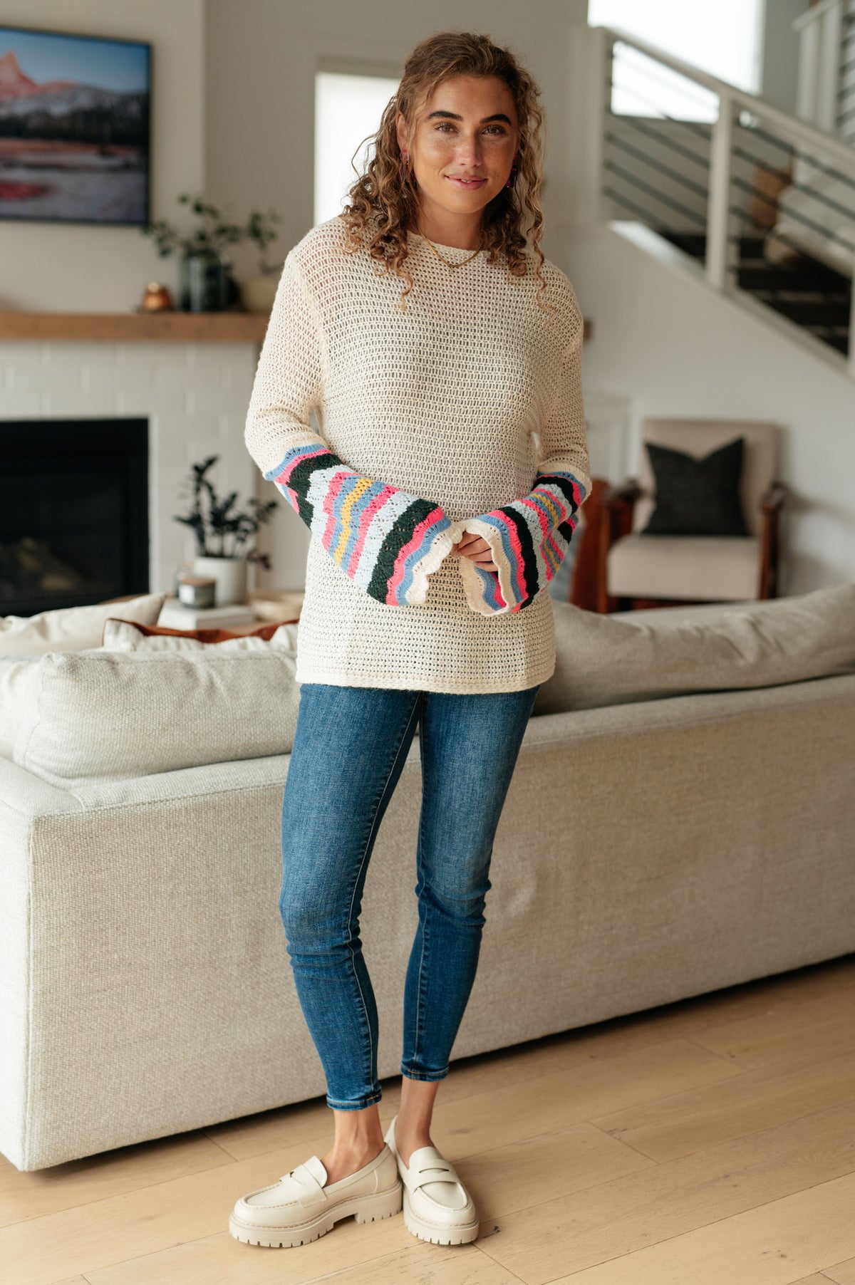 End of the Story Striped Sleeve Sweater - 10/13/2025