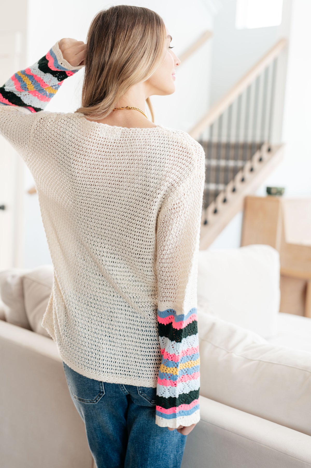 End of the Story Striped Sleeve Sweater - 10/13/2025
