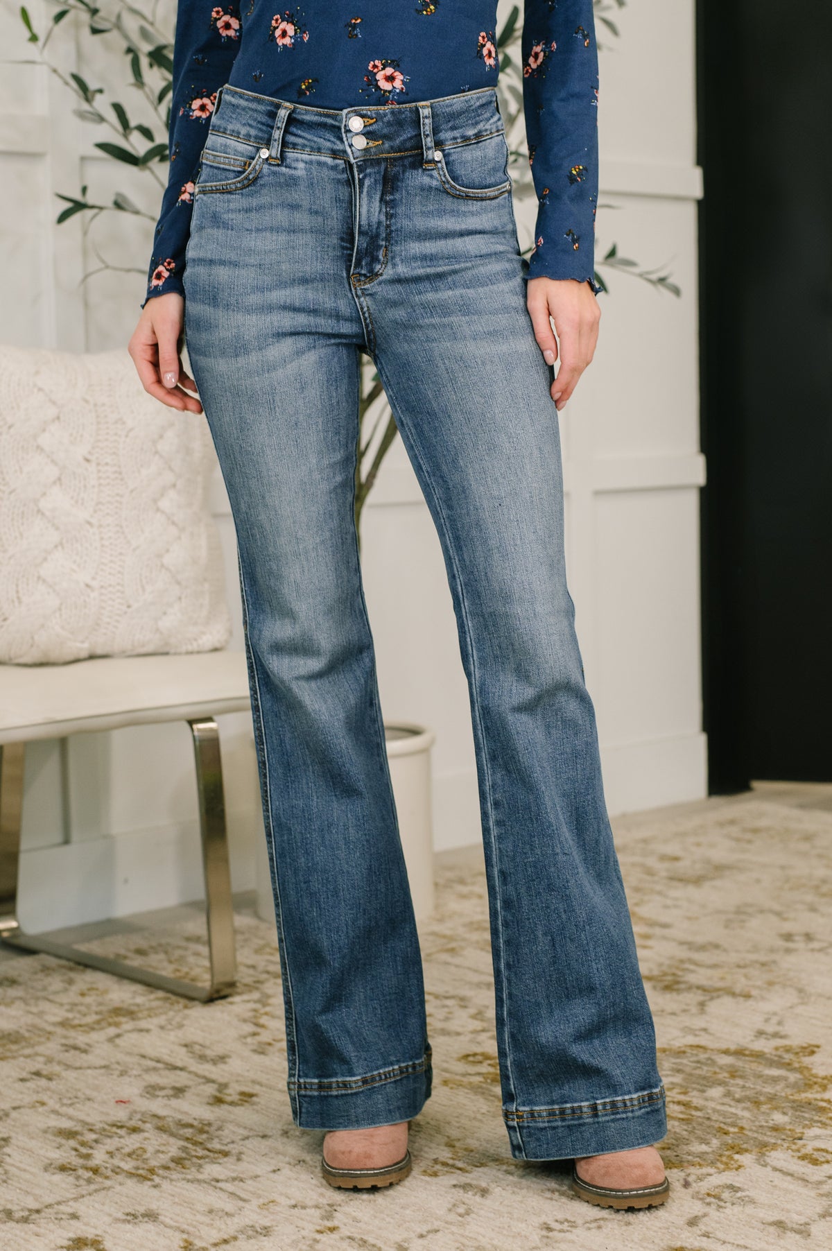 Eva High Waist Flare Tummy Control Double Button WB - 7/22/2026
