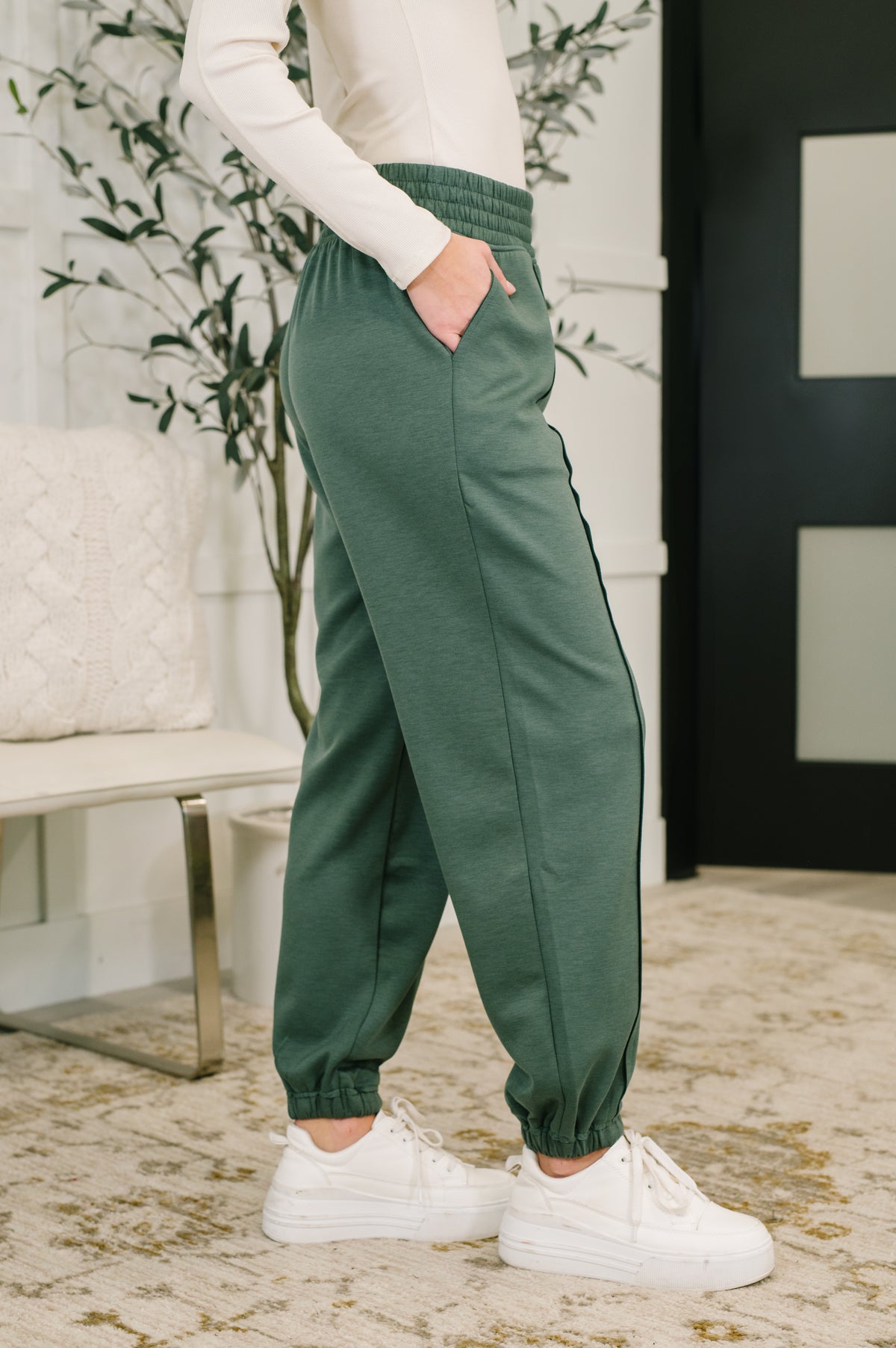 Every Second, Every Hour Jogger Bottoms in Dark Forest - 12/10/2025