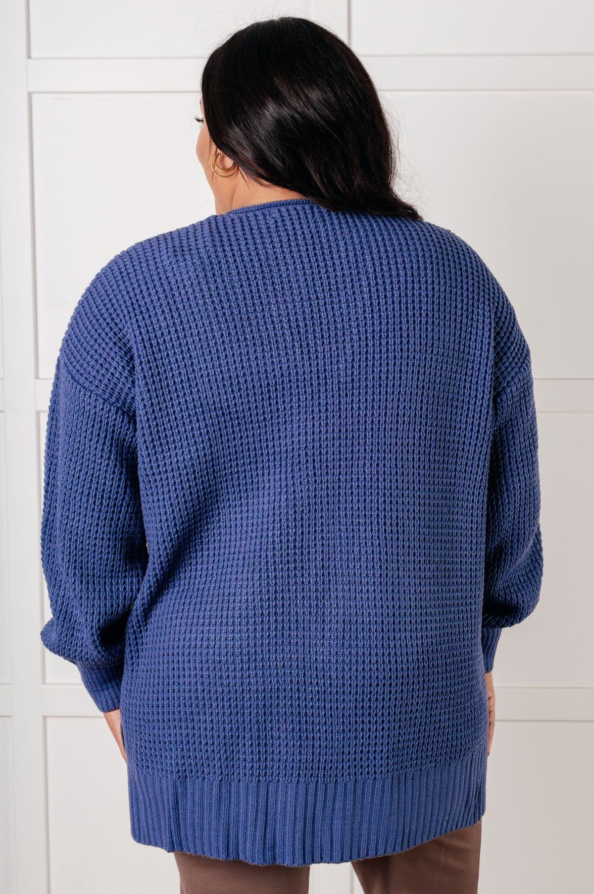 Everything Layer Waffle Knit Open Front Cardigan in Marlin - 1/29/2025