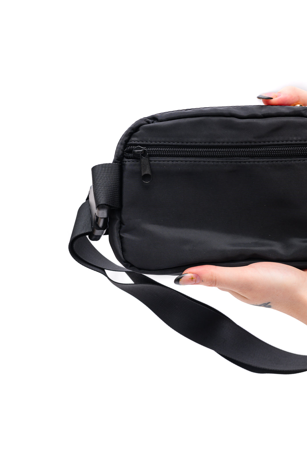 Everywhere I Go Crossbody Belt Bag in Black - 12/9/2024