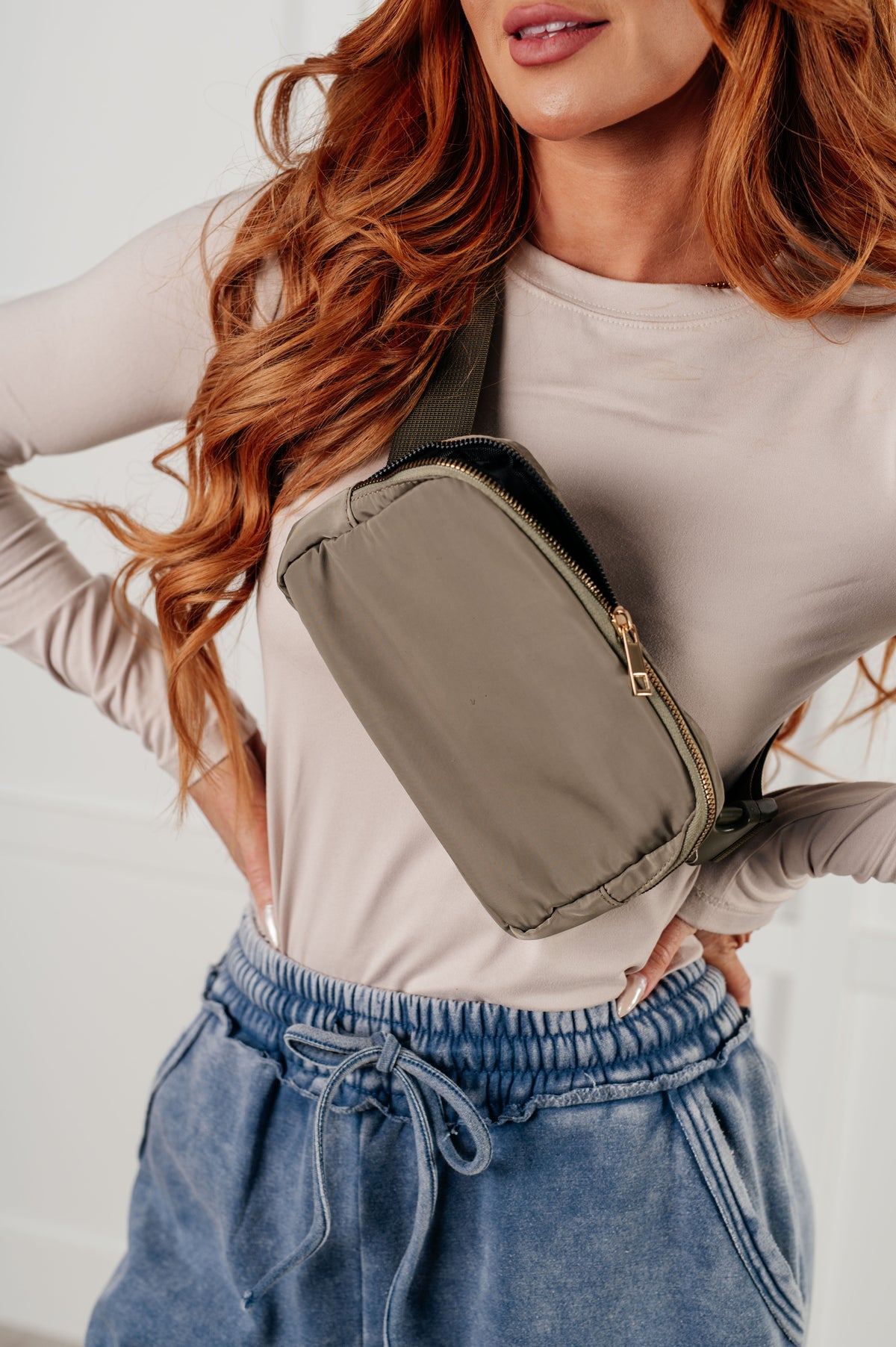 Everywhere I Go Crossbody Belt Bag in Olive - 12/9/2024