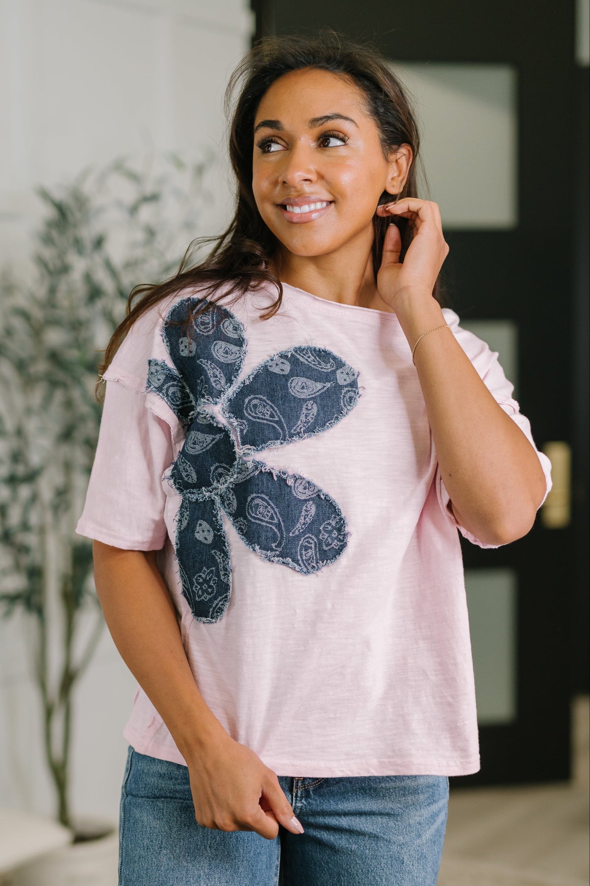 Exactly My Type Paisley Floral Applique Top - 5/8/2026 NEW