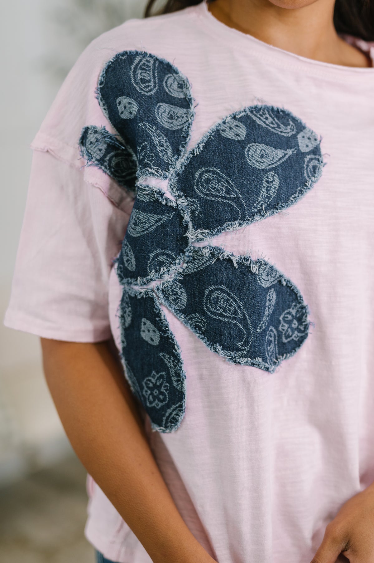 Exactly My Type Paisley Floral Applique Top - 5/8/2026 NEW