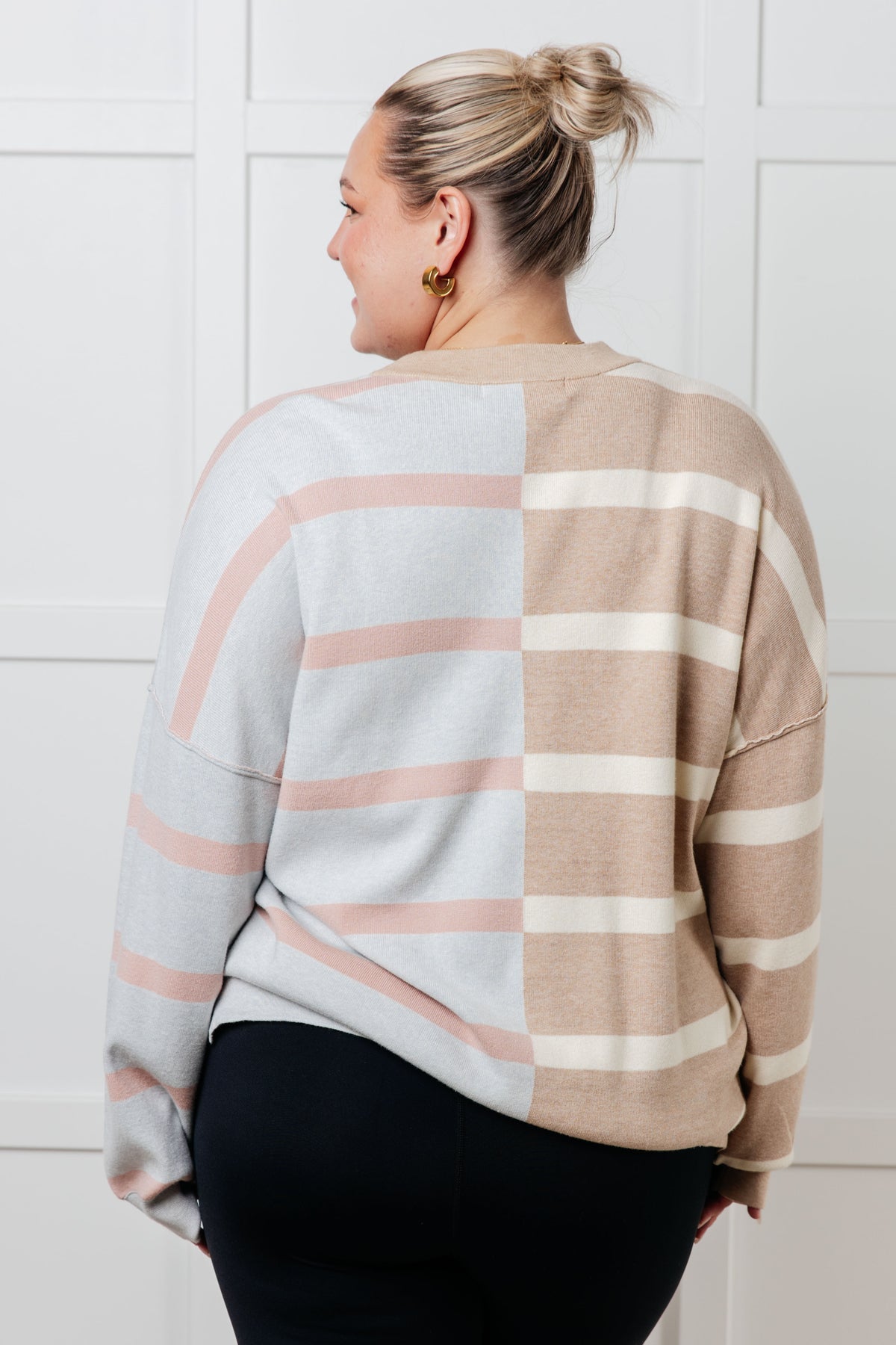 Exceptional Thought Striped Patchwork Sweater - 1/7/2025