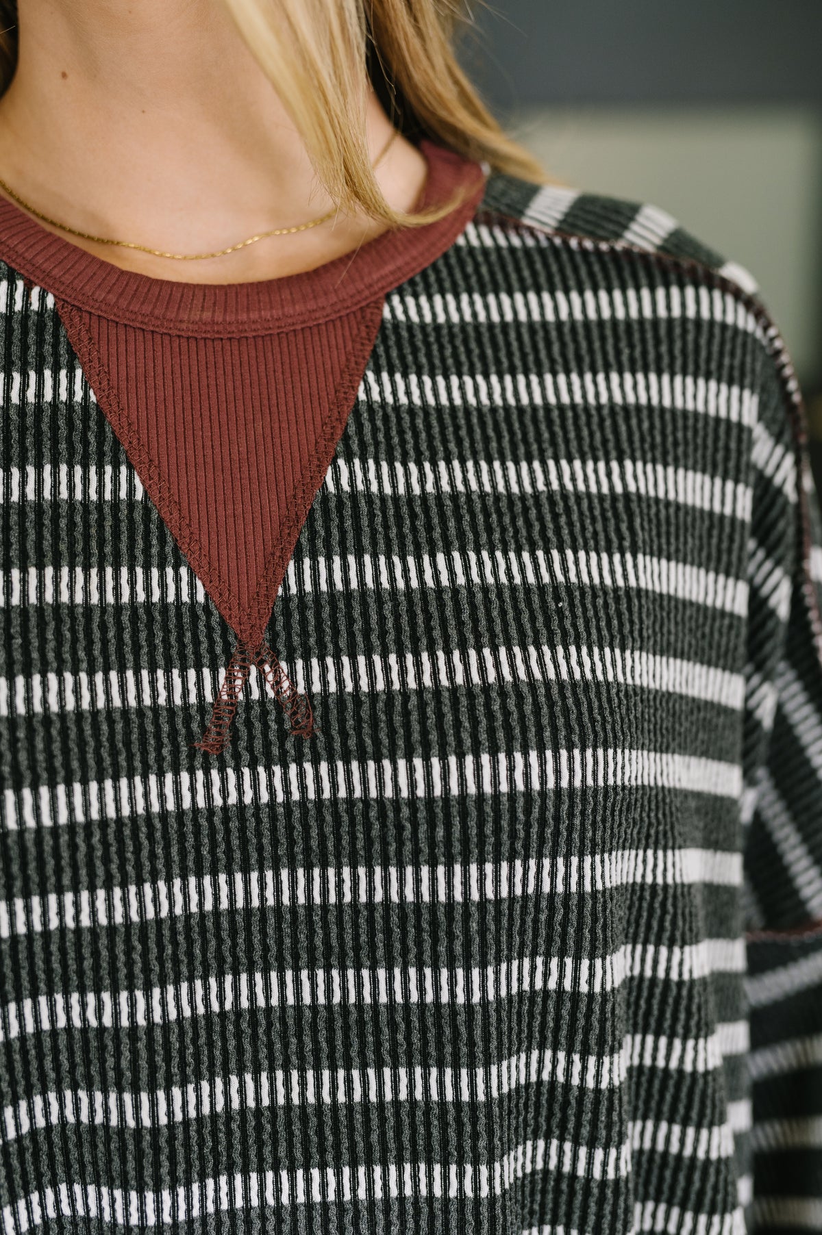 Exceptionally Cozy Contrast Relaxed Pullover - 9/8/2026