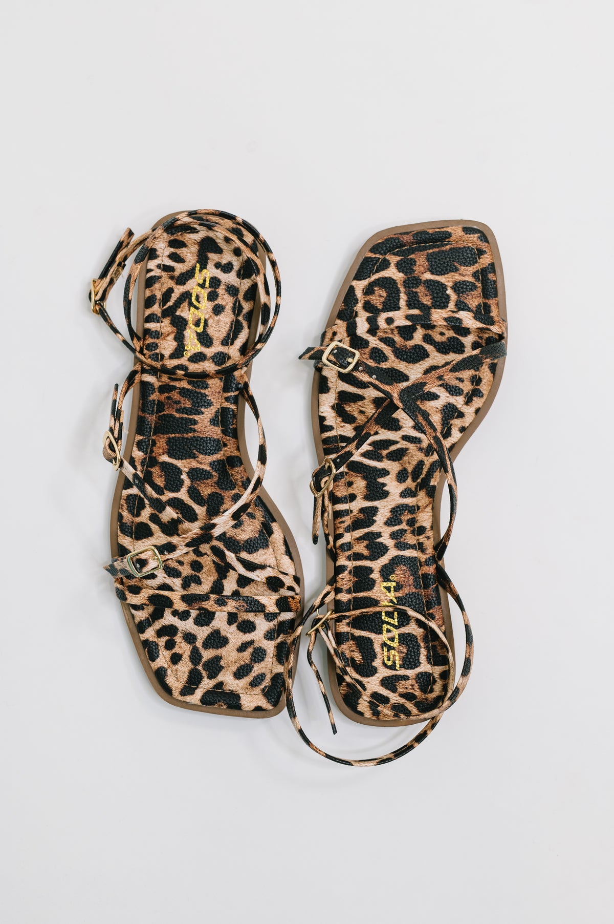 Eyeful Square Toe Ankle Strap Sandal in Leopard - 8/11/2026