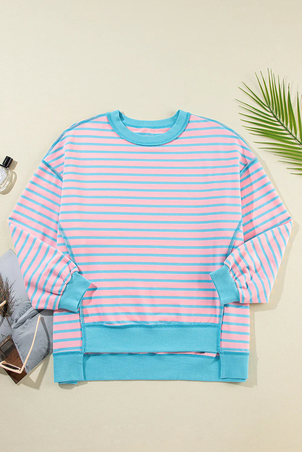 Color Clash Drop Shoulder Long Sleeve - 9/12/2025