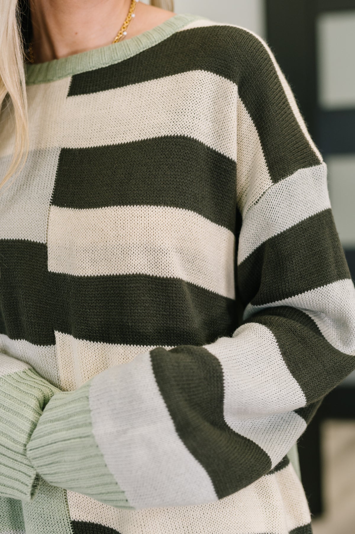 Fall Into Us Color Block Knit Pullover - 10/31/2025
