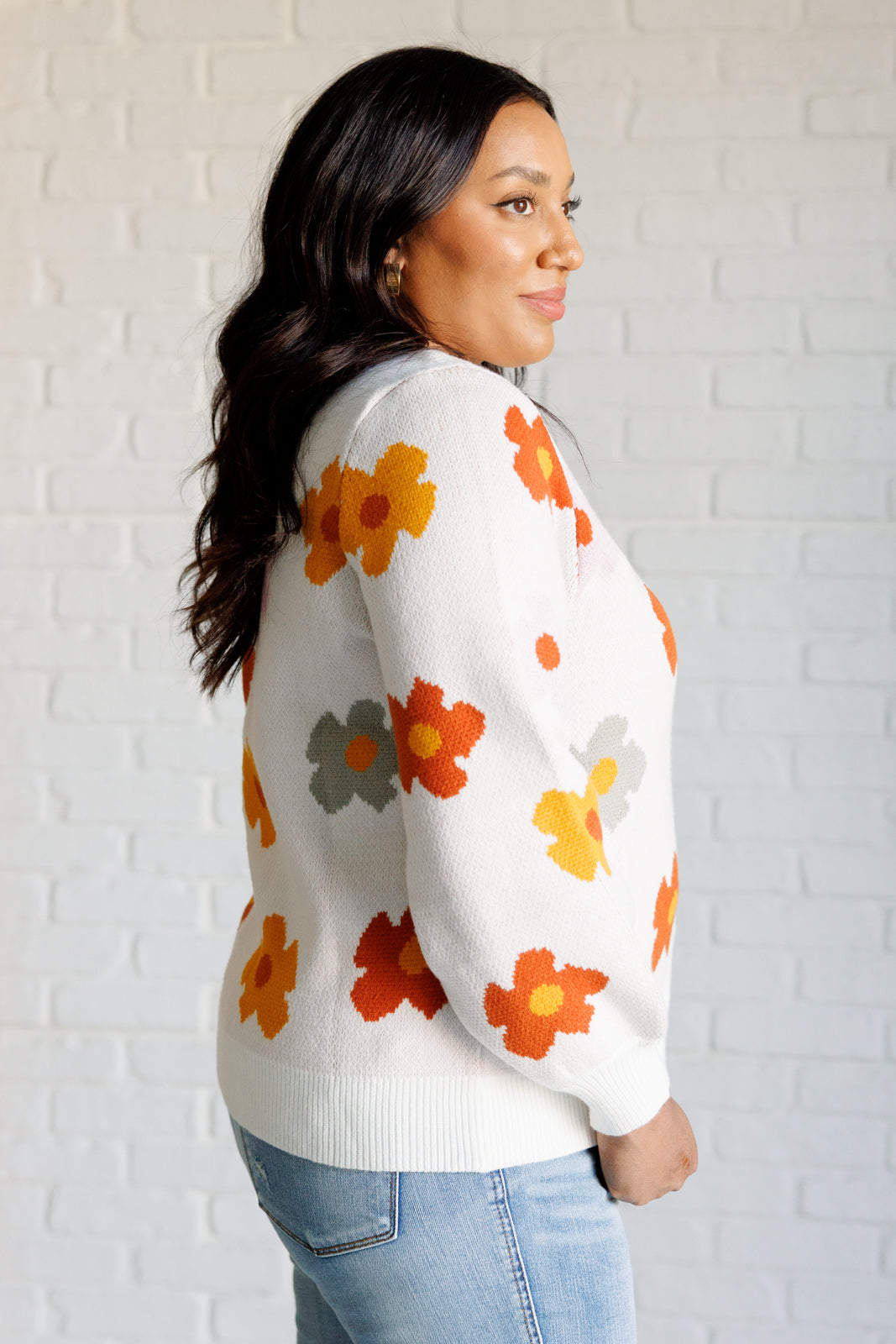 Falling Flowers Floral Sweater - 9/18/2025