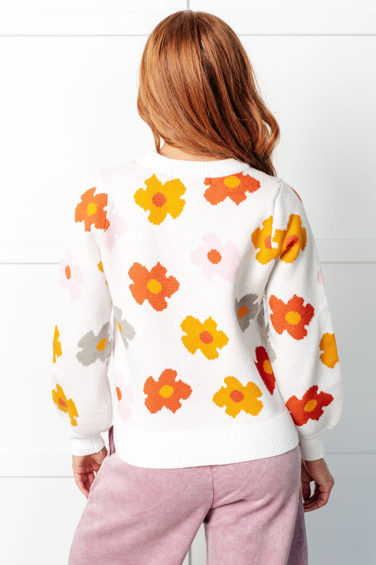 Falling Flowers Floral Sweater - 9/18/2025