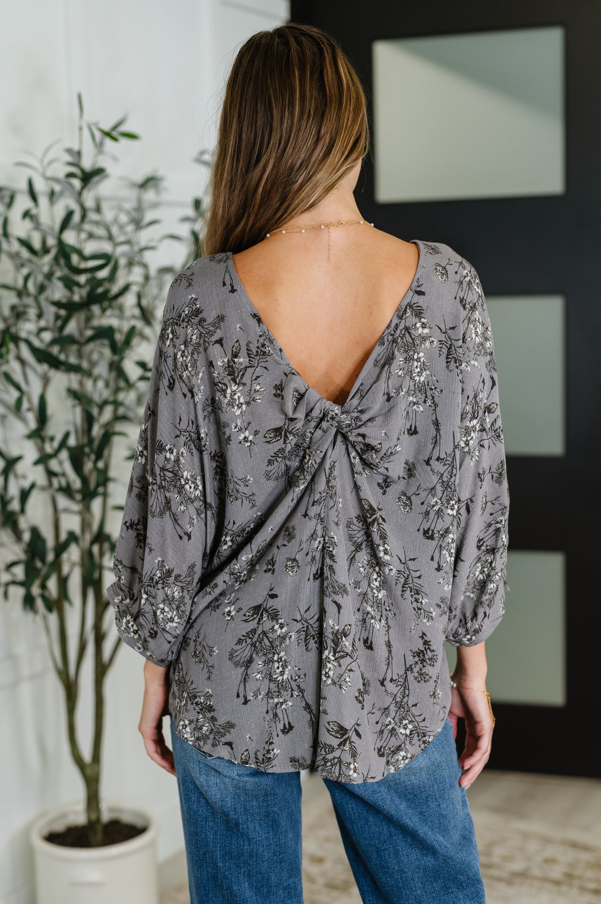 Falling in Deep Crinkle Woven Blouse Dune Grey - 8/19/2025 NEW