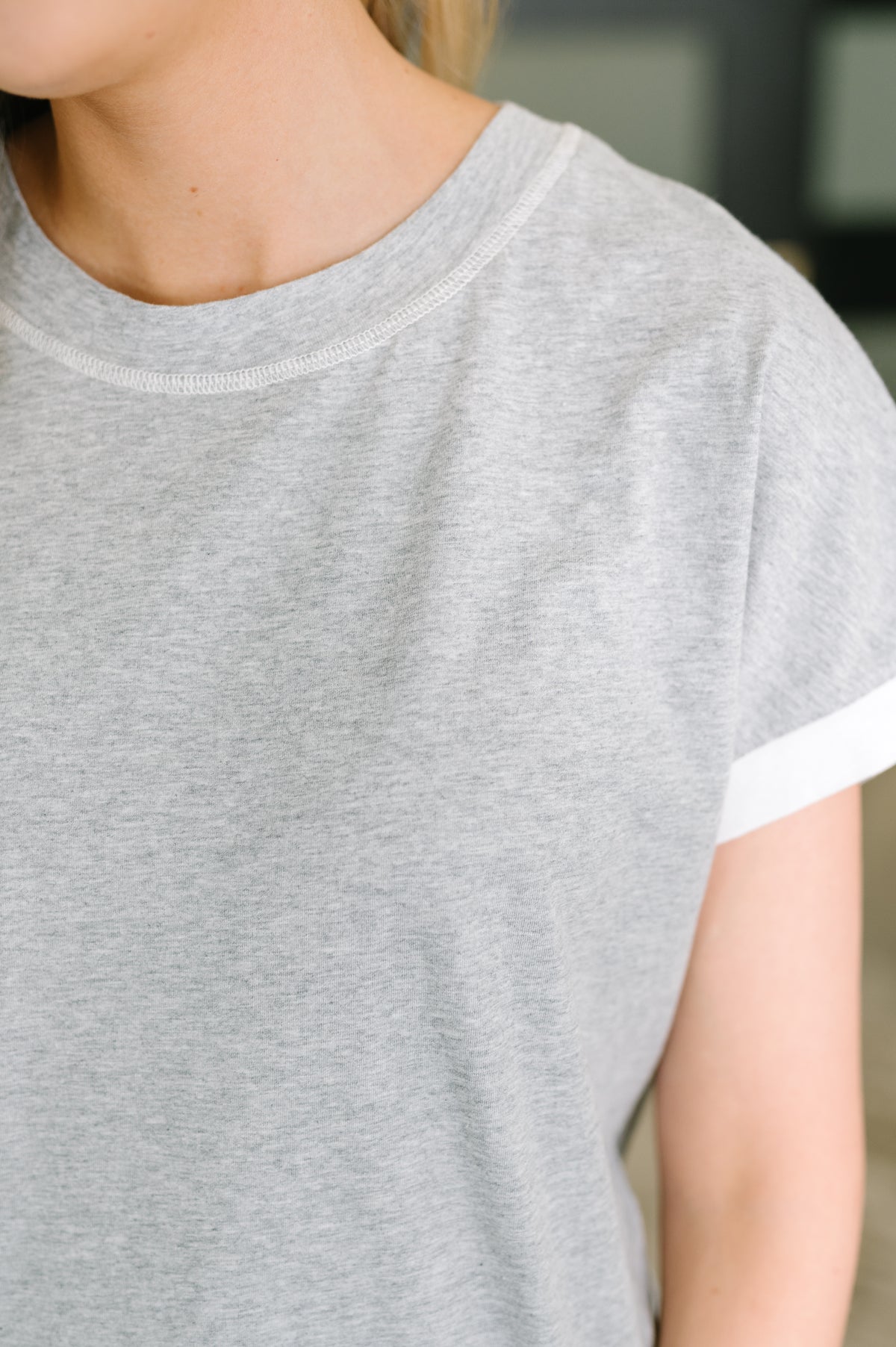 Feel Alright  Two Tone Contrast in Heather Grey - 8/4/2026