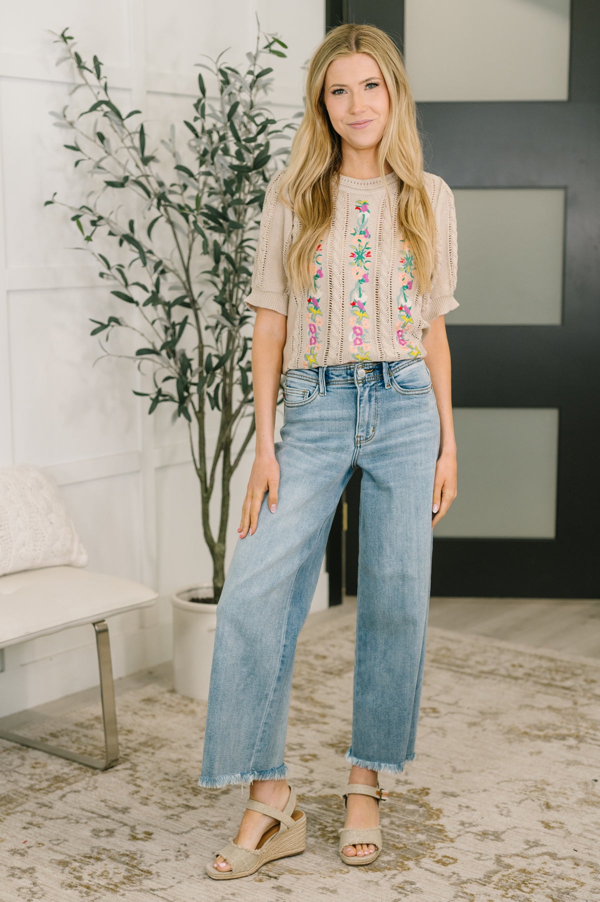 Feel so Fine Embroidered Knit Top - 4/7/2026 NEW