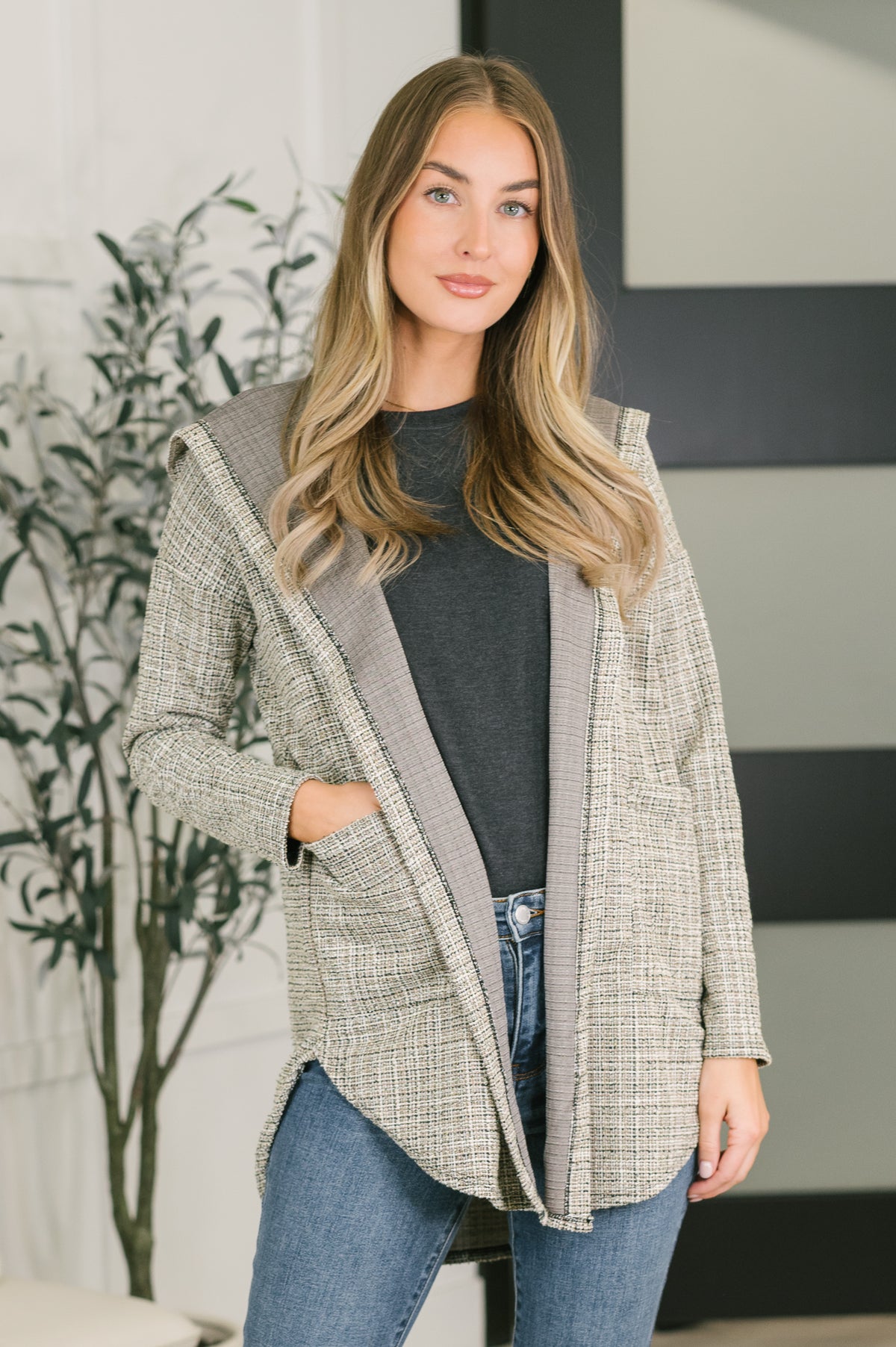 First Things First Hooded Cardigan in Neutral - 10/23/2026