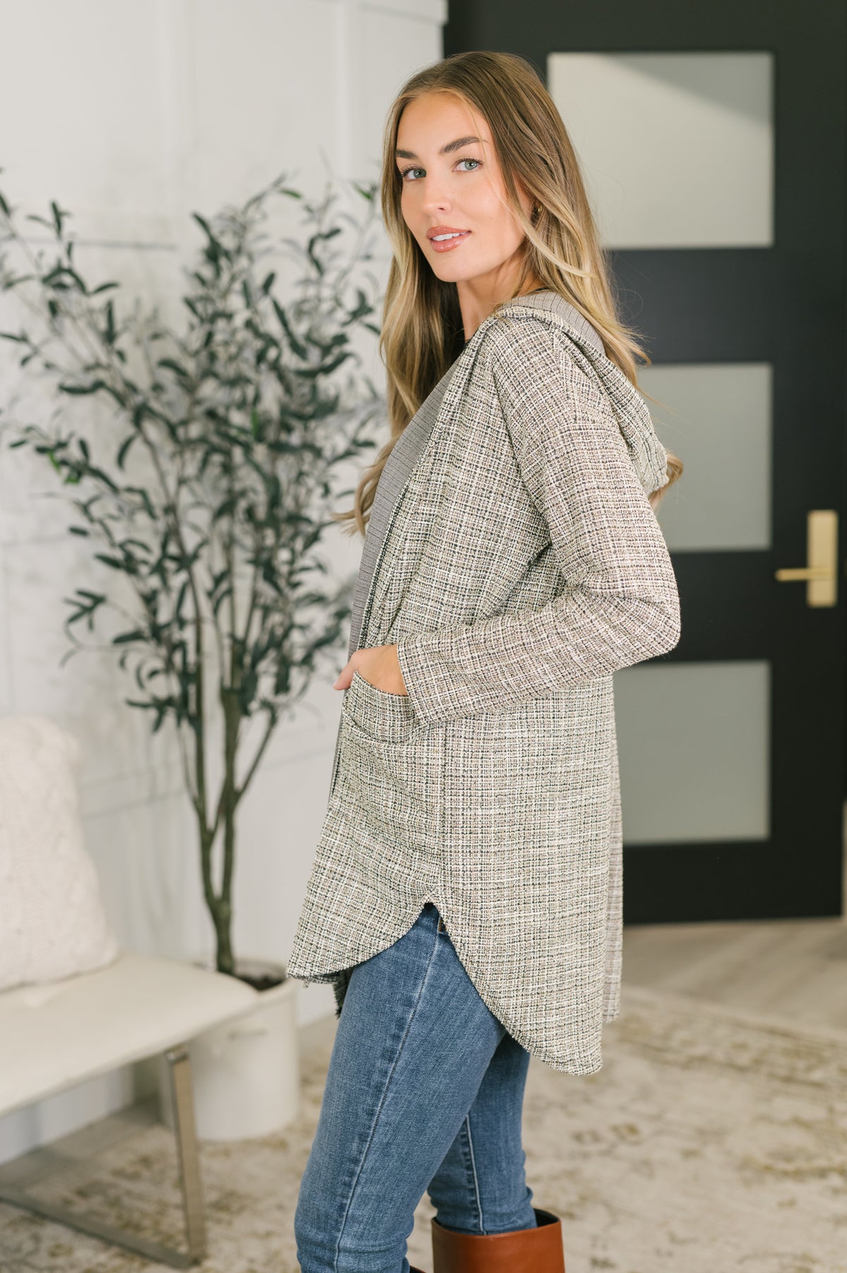 First Things First Hooded Cardigan in Neutral - 10/23/2026