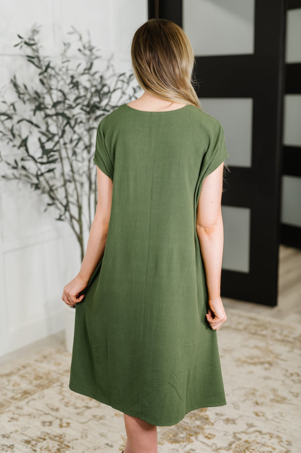 Flatter Me Later Relaxed Dress in Moss - 6/20/2025