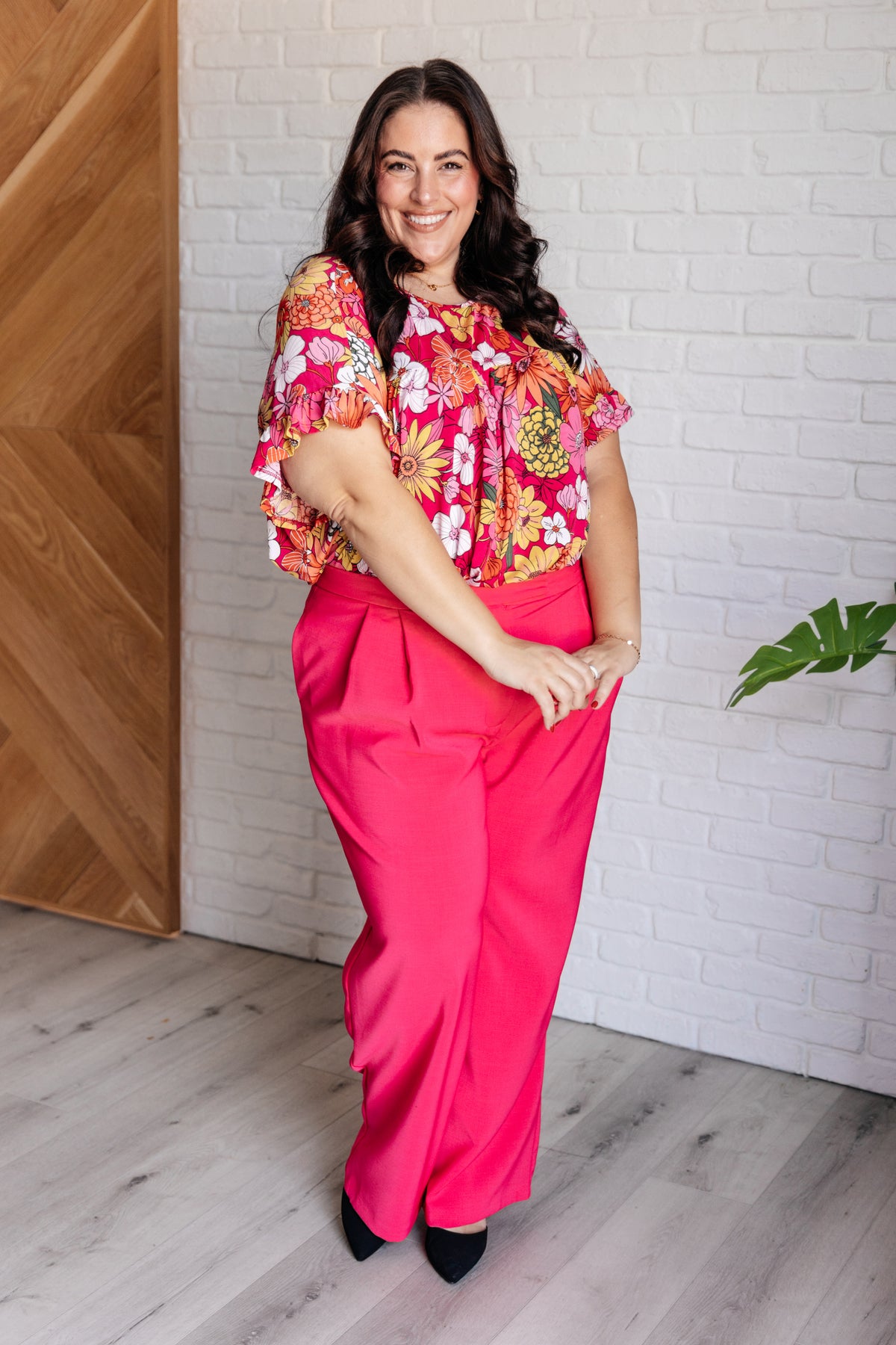 Flit About Floral Top in Pink - 5/5/2025
