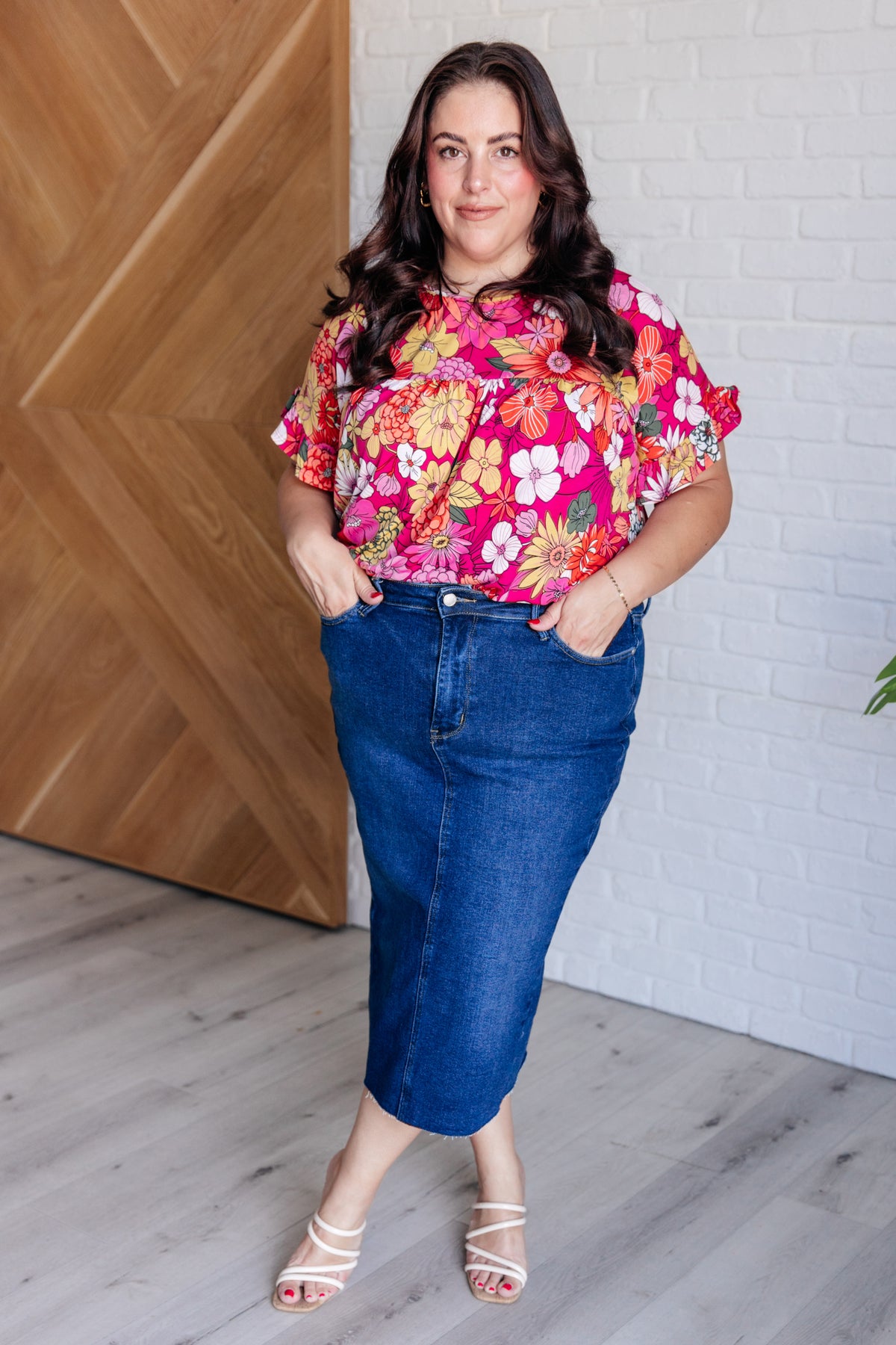 Flit About Floral Top in Pink - 5/5/2025