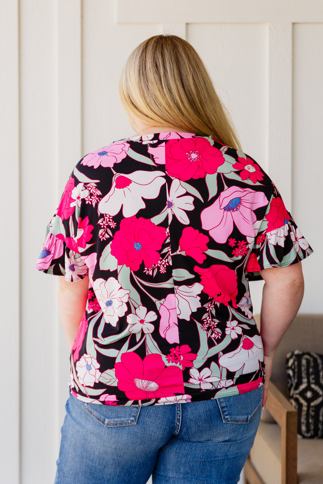 Floral First Ruffle Sleeve Top - 7/20/2023