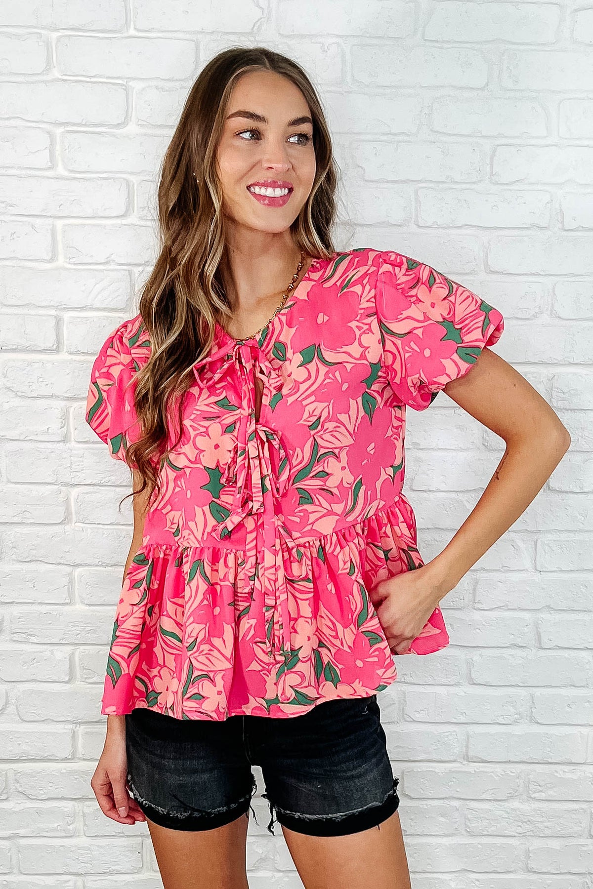 Floral Fling Puff Sleeve Blouse - 3/25/2025