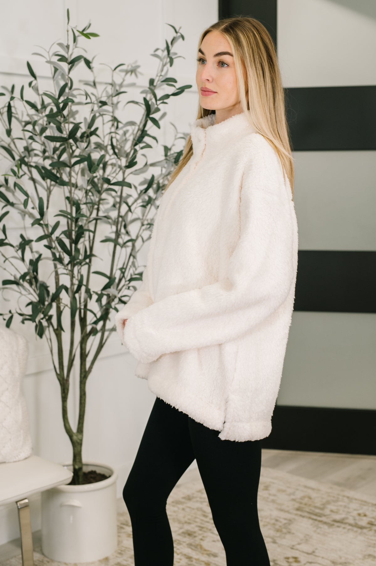 Fluffy Flurry Snap Button Pullover - 12/19/2025
