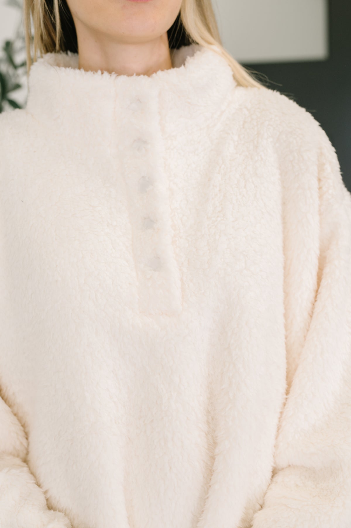 Fluffy Flurry Snap Button Pullover - 12/19/2025