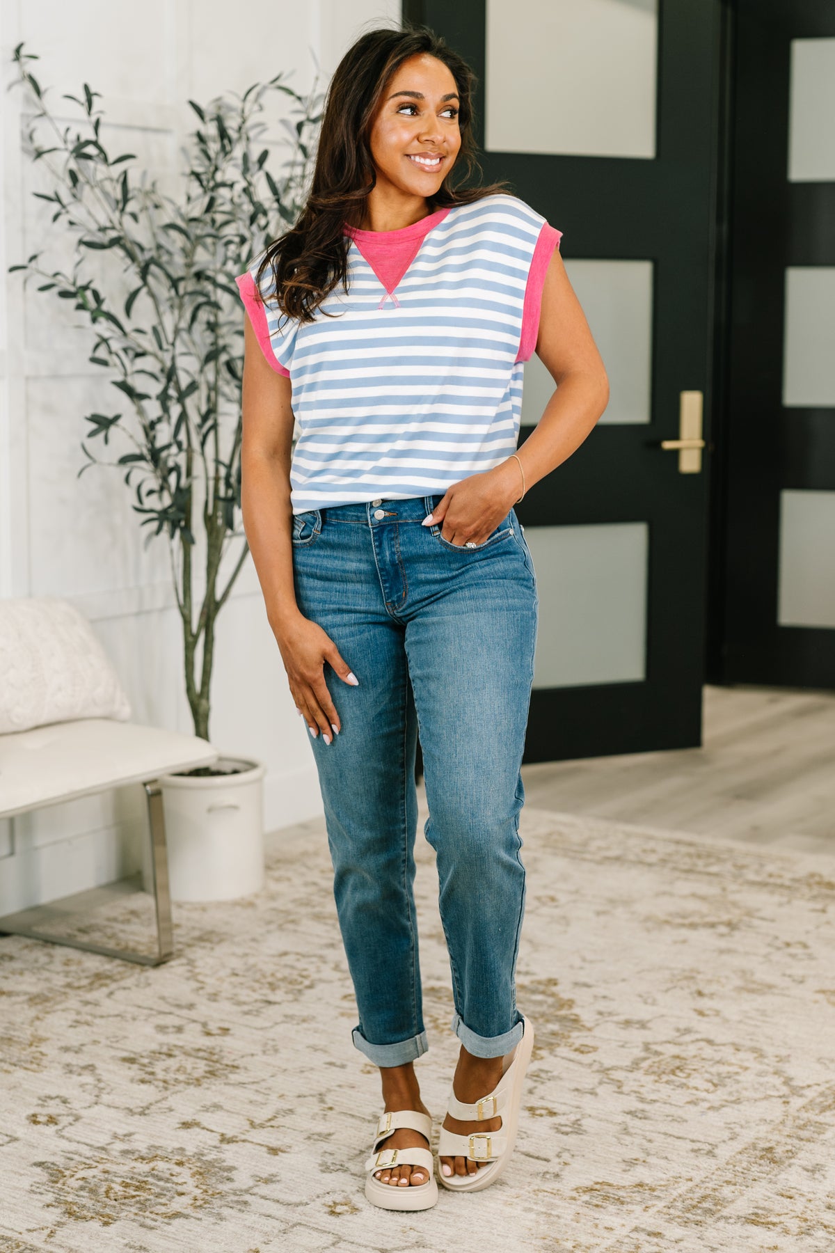 Following Through Color Block Muscle Tee - 6/23/2026
