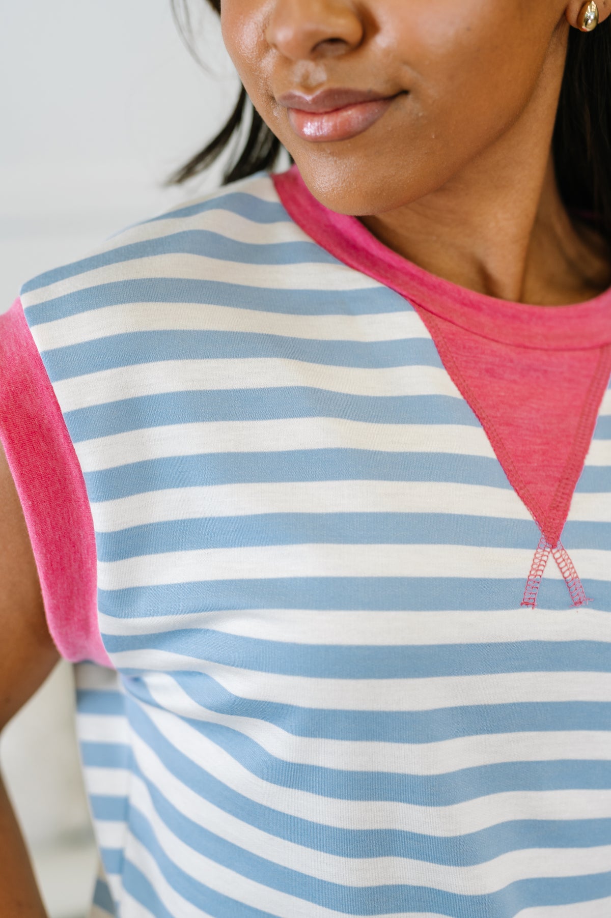 Following Through Color Block Muscle Tee - 6/23/2026