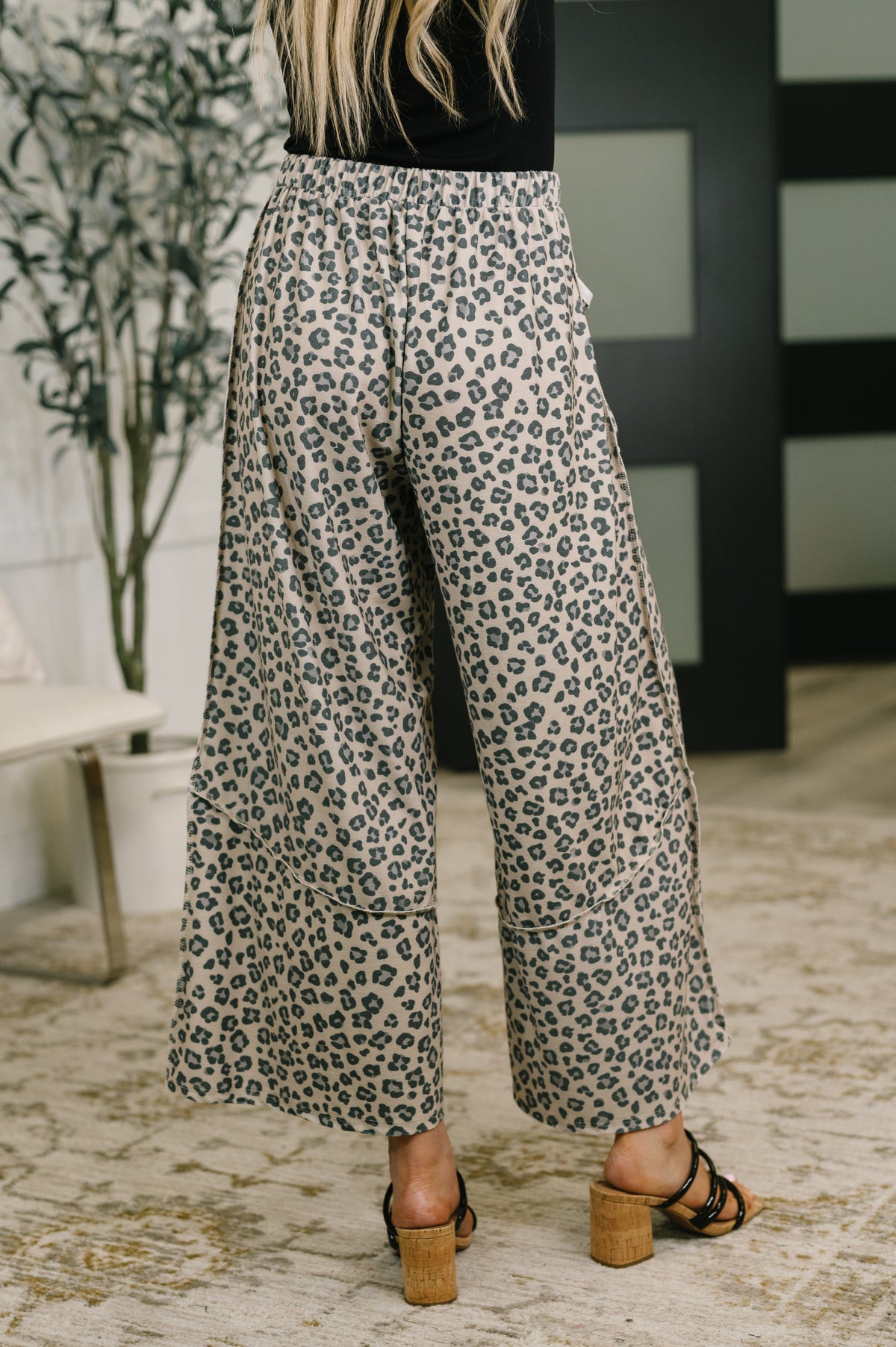 Follow the Flow Wide Leg Leopard Print Bottoms - 7/31/2026
