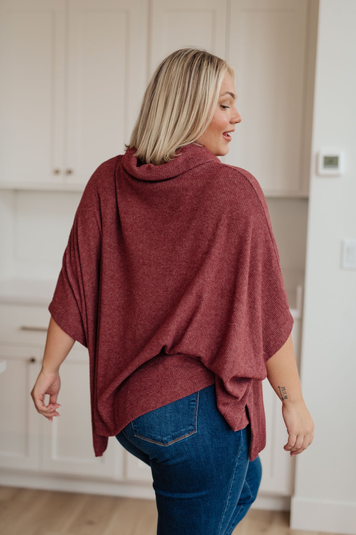 Forgive Me Cowl Neck Poncho - 10/18/2024