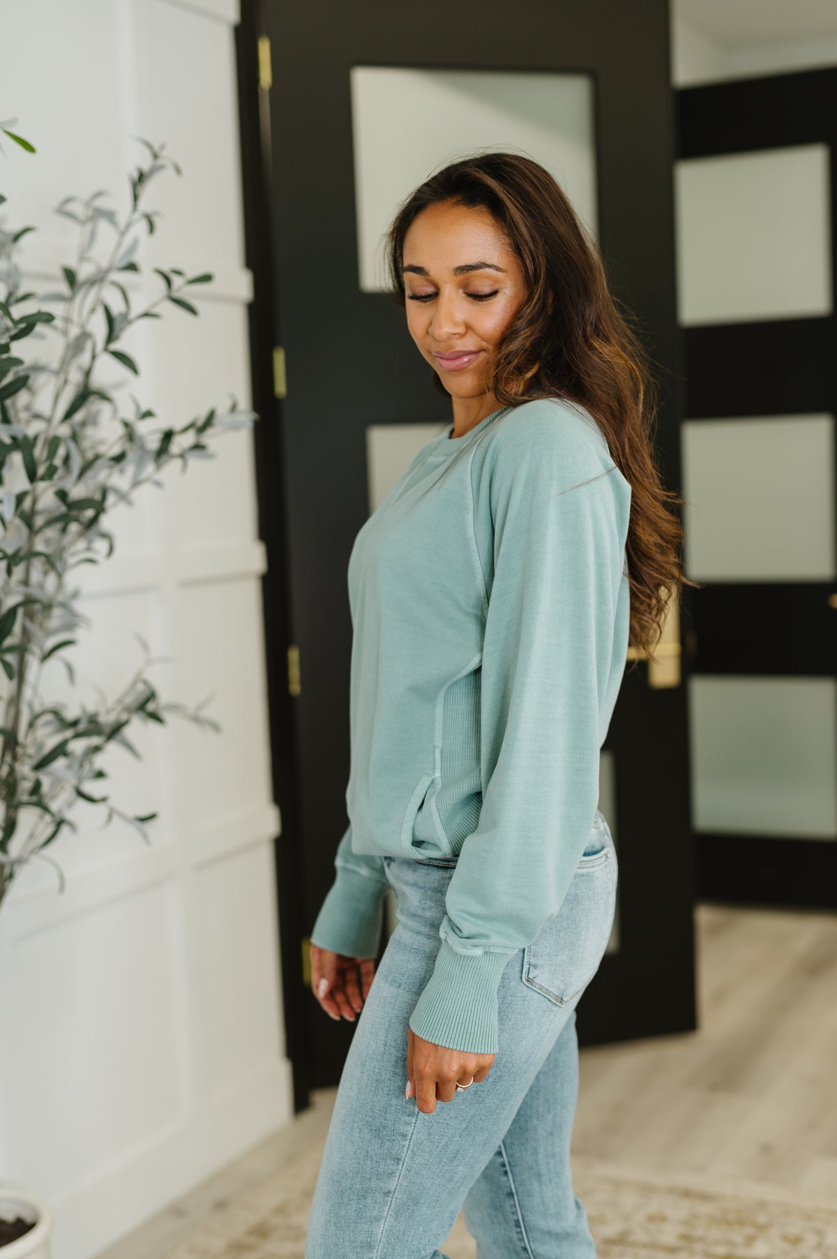 For the Experience Relaxed Pullover in Ash Blue - 9/17/2025