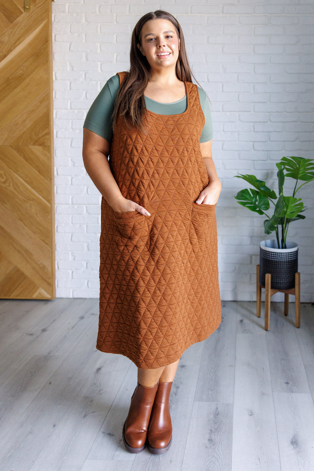Free Falling Quilted Midi Dress - 9/18/2025