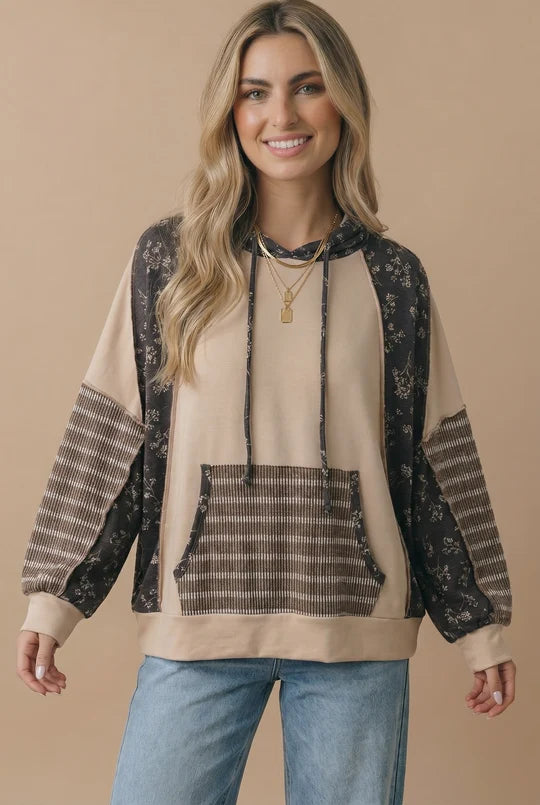 Creatively Cozy Color Block Hooded Pullover - 10/20/2026 - 10/20/2026