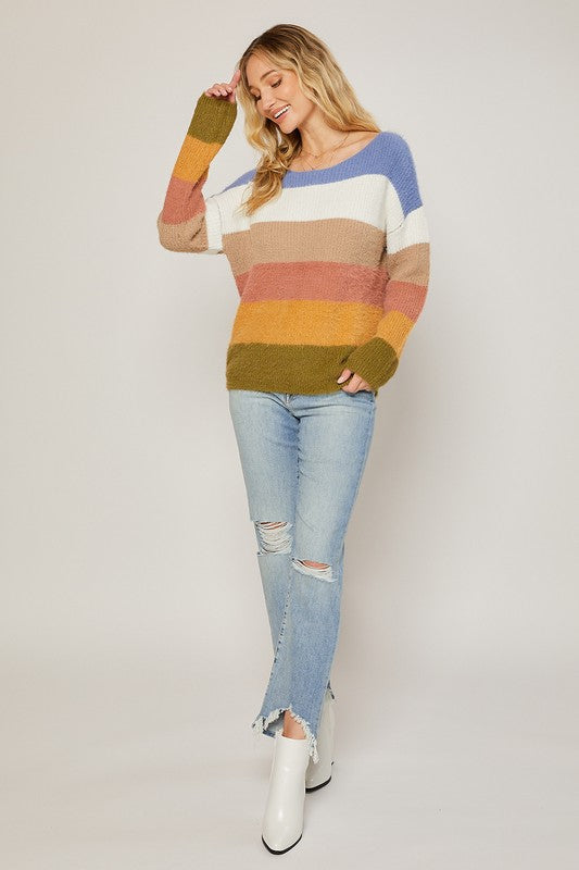 Side Swipe Off Shoulder Sweater - 8/19/2025