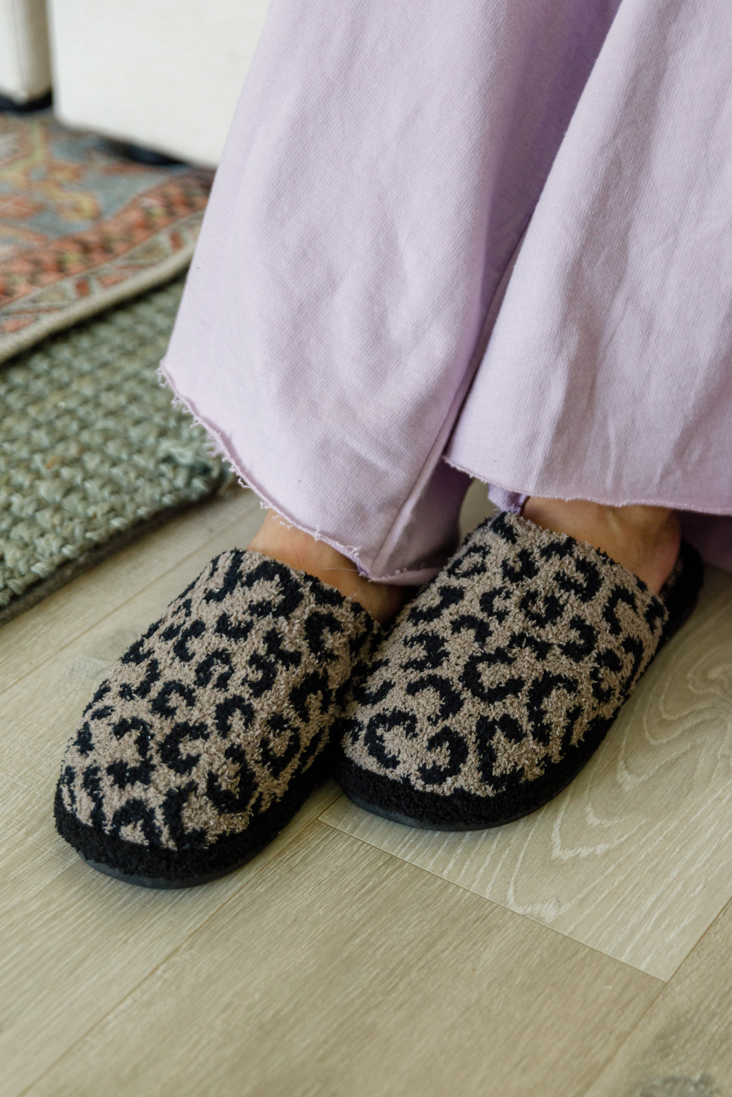 Fuzziest Feet Animal Print Slippers In Mocha - 6/5/2023