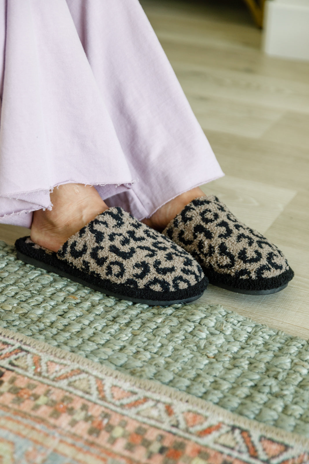 Fuzziest Feet Animal Print Slippers In Mocha - 6/5/2023