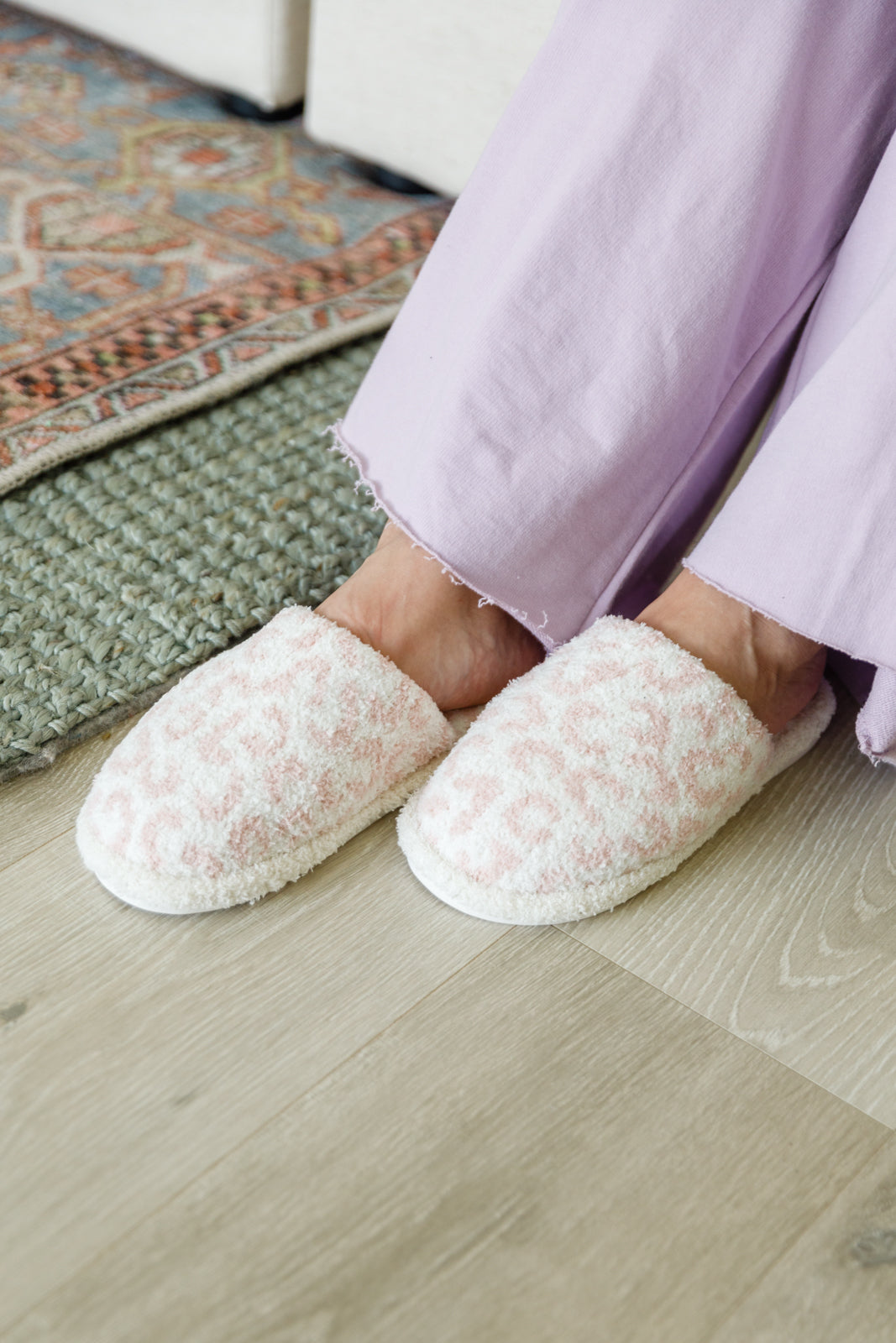 Fuzziest Feet Animal Print Slippers In Pink - 6/5/2023